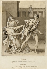 Phaedre, Having Declared Her Passion, Attempts to Kill Herself with the Sword of Hippolytus by Anne-Louis Girodet de Roussy-Trioson