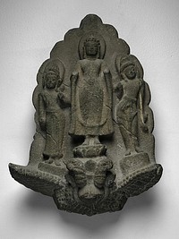 Buddha and Companions Riding a Mythical Animal
