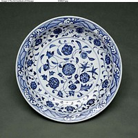 Blue and White 'Floral' Dish