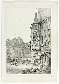 Hotel de Ville, Prague by Samuel Prout