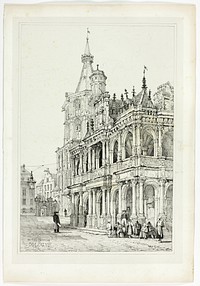 Hotel de Ville, Cologne by Samuel Prout