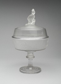 Compote with Lid in the Pioneer Pattern by Gillinder and Sons (Manufacturer)