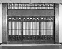 Chicago Stock Exchange Building: Elevator Enclosure Grille T-Plates by Adler & Sullivan, Architects (Architect)