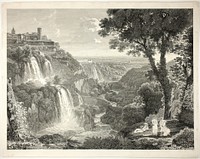 The Principal View of the Large and Small Cascades at Tivoli by Friedrich-Wilhelm Gmelin