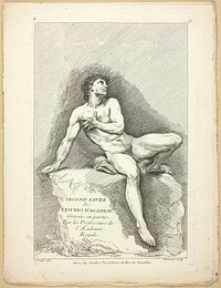 Figure (recto and verso), from Seconde livre de figures d’Academies gravées en Partie par les Professeurs de l’ Académie Royale by Jean-Baptiste Perronneau