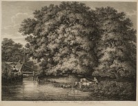 A Farmer Driving his Cattle into the Water by Johann Christian Reinhart