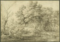 Wooded Landscape with Stream by Thomas Gainsborough