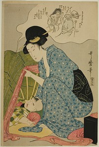 Child's nightmare of ghosts by Kitagawa Utamaro