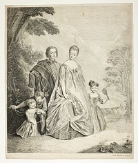 The Family Promenade, also called Philippe Mercier, His First Wife, and Family by Philippe Mercier