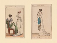 "Costume Parisien" Fashion Plates from Journal des Dames et Des Modes and Costume Parisien (The Journal of Ladies and Fashion)