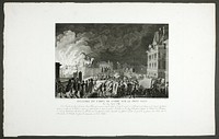 Fire in the Guard House on the Pont Neuf by Claude Niquet (Engraver)