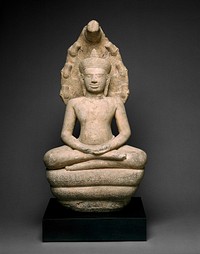 Buddha Enthroned on a Serpent (Naga)