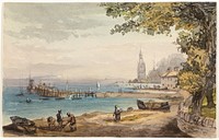 View from the Hotel Swanaze, India by Sir Charles D'Oyly