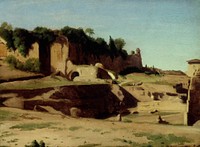 The Imperial Palace on the Palatine, Rome by Paul Flandrin