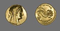 Octadrachm (Coin) Portraying Arsinoe II by Ancient Greek