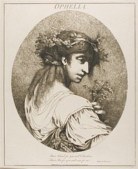 Ophelia, from Twelve Characters from Shakespeare by John Hamilton Mortimer