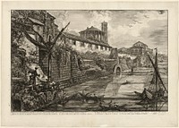 View of the ancient structure built by Tarquinius Superbus called the Bel Lido, and like others, built by Marcus Agrippa in the time of Augustus when he cleaned all of the sewers leading to the Tiber, from Views of Rome by Giovanni Battista Piranesi