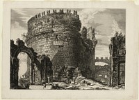 Tomb of Caecilia Metella, from Views of Rome by Giovanni Battista Piranesi