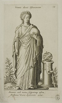 Urania, Muse of Astronomy, plate 15 from Parnassus Biceps by Johann Theodor de Bry