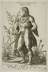 Apollo, plate 5 from Parnassus Biceps by Robert Boissard