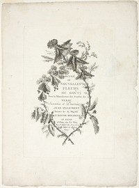 Cover for Collection of New Flowers of Taste for the Manufacture of Persian Cloth, Invented and Drawn by Jean Pillement by Johann Heinrich Hess (Engraver)