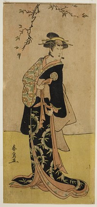 The Actor Yamashita Mangiku I as Lady Yuya (Yuya Gozen) (?) in the Play Heike Hyobanki (?), Performed at the Nakamura Theater (?) in the Seventh Month, 1789 (?) by Katsukawa Shunsen