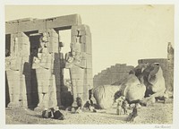 Osiride Pillars and Great Fallen Colossus, at the Memnonium, Thebes by Francis Frith