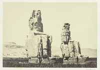 The Statues of Memnon, Plain of Thebes by Francis Frith