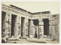 Interior Court of Medinet Habbo, Thebes by Francis Frith