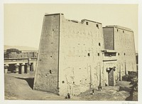 The Great Pylon at Edfou, Upper Egypt by Francis Frith