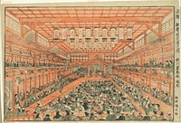 Perspective Picture of a Kabuki Theater (Uki-e Kabuki shibai no zu) by Utagawa Toyoharu