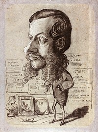 Caricature of Léon Manchon by Claude Monet