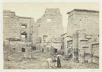 The Temple Palace, Medinet Haboo by Francis Frith