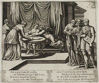 Other Nymphs Serving Psyche at the Table by Master of the Die