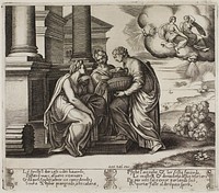 Psyche Gives Presents to Her Sisters by Master of the Die