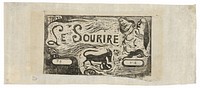 Fox, Busts of Two Women, and a Rabbit, headpiece for Le sourire by Paul Gauguin