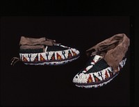 Pair of Child's Moccasins by Sioux