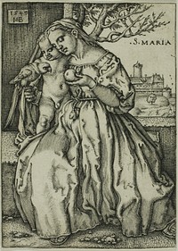 The Virgin and Child with the Parrot by Hans Sebald Beham