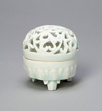 Covered Tripod Incense Burner (Censer) with Foliate Scrolls and Leafy Tendrils