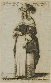 Antwerp Woman by Wenceslaus Hollar