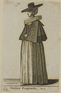 Woman from Prague by Wenceslaus Hollar