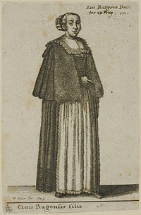 Prague Girl by Wenceslaus Hollar