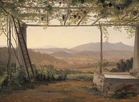Fountain and Pergola in Italy by Ernest Christian Frederik Petzholdt