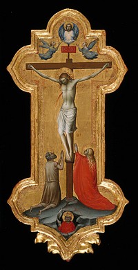 Processional Cross with Saint Mary Magdalene and a Blessed Hermit by Lorenzo Monaco