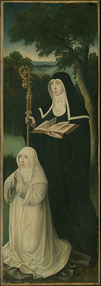 Saint Gertrude of Nivelles and an Augustinian Canoness by Northern Netherlandish School