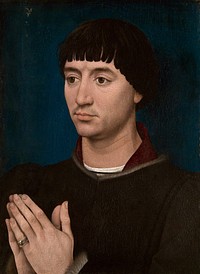 Portrait of Jean Gross (recto); Coat of Arms of Jean Gros (verso) by Rogier van der Weyden