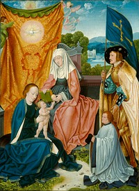 Virgin and Child with Saint Anne, Saint Gereon, and a Donor by Bartel Bruyn, the elder