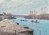 The Seine at Port-Marly, Piles of Sand by Alfred Sisley