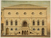 National Academy of Design Competition, New York, New York, South Elevation by Peter Bonnett Wight (Architect)