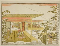 Act IX (Kudanme), from the series "Perspective Pictures of the Storehouse of Loyal Retainers (Uki-e kanadehon Chushingura)" by Kitao Masayoshi (Kuwagata Keisai)